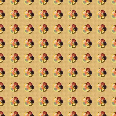 Çiçeksiz desenli, çiçek açan kozmos çiçekleri ve yaprakları bej, sarı ve kahverengi renklerde. Soyut vektör arkaplanı. Kozmos çiçekli şık duvar kağıtları.