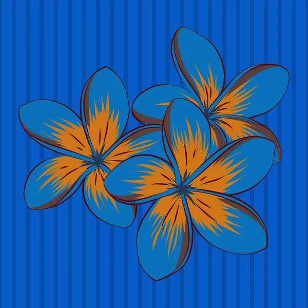 Cute floral pattern in the small flowers. Seamless pattern in blue, orange and brown colors. Hand drawn abstract ditsy flowers.