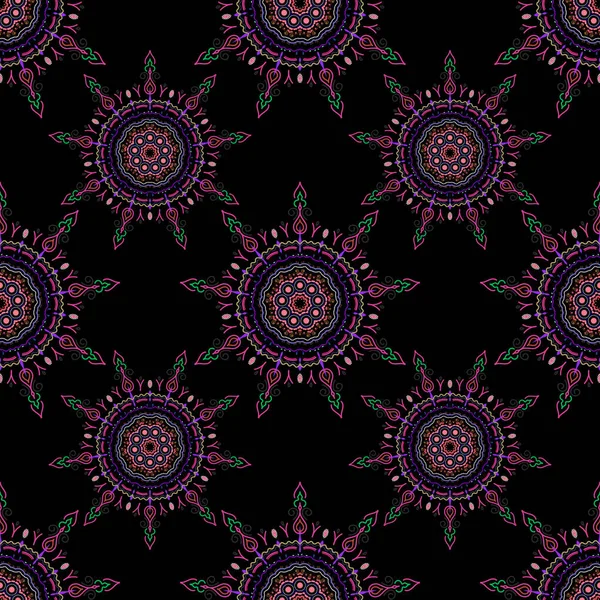Padrão Floral Sem Costura Vetorial Cores Violetas Para Design Têxtil — Vetor de Stock