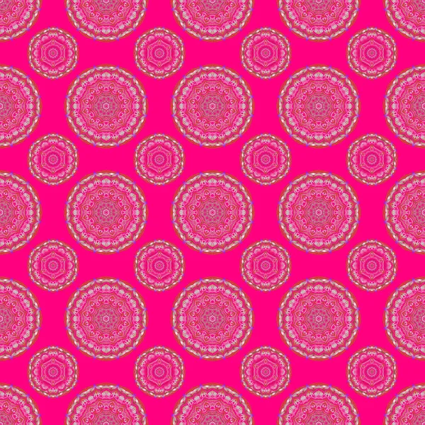 Vintage Seamless Pattern Pink Brown Colors Seamless Background Elegant Raster — Stock Vector