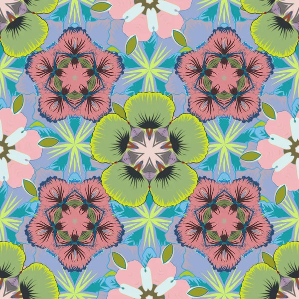 Vintage Floralen Ornament Abstraktes Klassisches Nahtloses Muster — Stockvektor