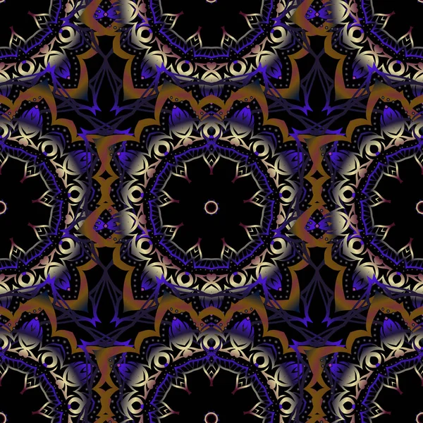 Motif Floral Sans Couture Fond Écran Baroque Fond Vectoriel Sans — Image vectorielle