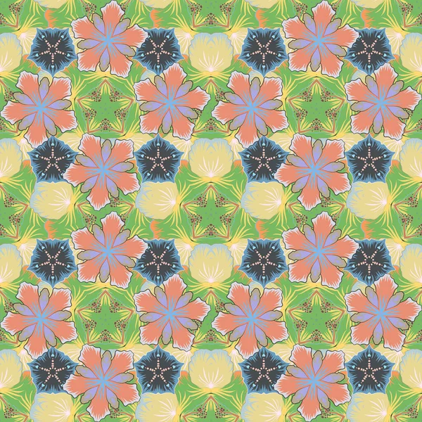 Adorno Floral Vintage Patrón Clásico Abstracto Sin Costura — Archivo Imágenes Vectoriales