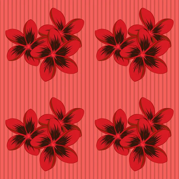 Classic Wallpaper Seamless Vintage Flower Pattern Background Pink Red Brown — Stock Vector