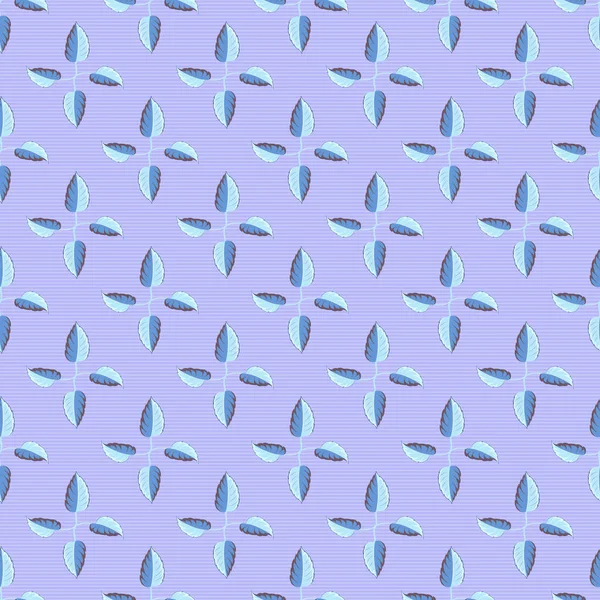 Vektör çiçek deseni. Mavi ve mor renklerle boyanmış renksiz çiçekler..