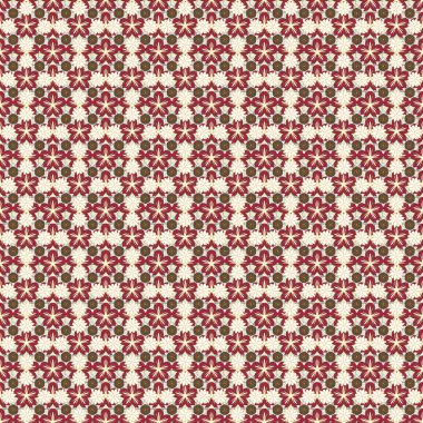Çiçek arkaplan. Kırmızı, gri ve bej renklerde pürüzsüz raster deseni.
