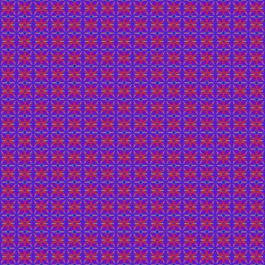 Vektör çizimi. Çiçekli çok renkli dalları olan vektör. Mor, kırmızı ve menekşe renklerinde küçük desensiz çiçekler..