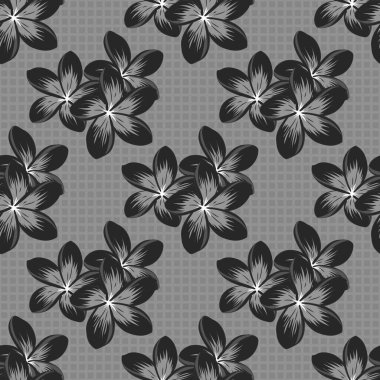 Kraliyet tesisatlarıyla modern tesisat desenli çiçek deseni. Siyah ve gri renklerde renkli yön deseni. Kusursuz çiçek süsü..