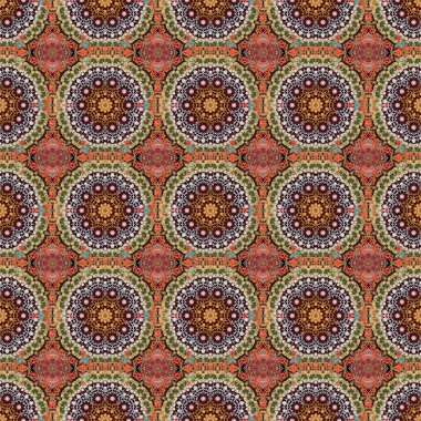 Vektör çizimi. Damask Çiçeksiz arkaplan deseni.