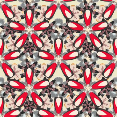 Eski bir çiçek süsü. Soyut klasik dikişsiz desen