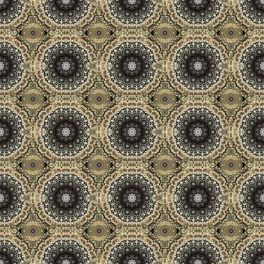 Halılar, tekstil, duvar kağıtları ve herhangi bir yüzey için şablonlar. Doğulu, karalama süsü. Siyah bir arkaplanda çok renkli süslemenin vektörsüz deseni.