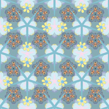 Eski bir çiçek süsü. Soyut klasik dikişsiz desen