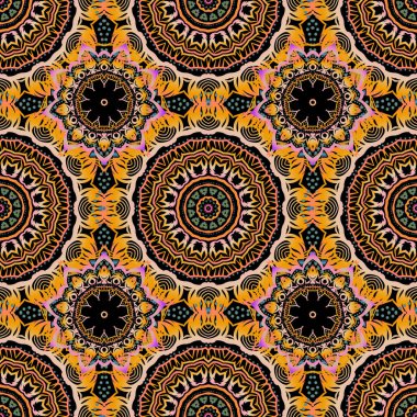 Vektör çizimi. Tasarım, tekstil veya kumaş için vektörsüz desen.