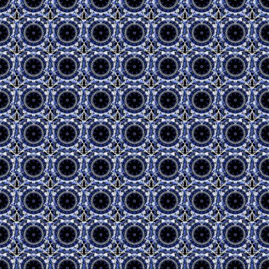 Gri ve mavi desenler doğum günü kartı, davetiye ya da afiş için uygun. Ortaçağ çiçek desenli. Dekoratif simetri arabesk. Vektör illüstrasyonu.