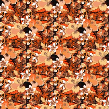 Eski bir çiçek süsü. Soyut klasik dikişsiz desen