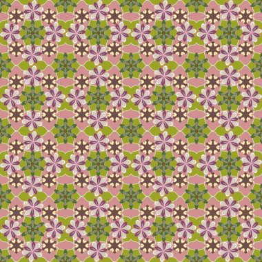 Çiçek açan çiçeklerin ve yaprakların sarı, gri ve pembe renklerde olduğu desensiz çiçek deseni. Soyut arkaplan. Çiçekli şık duvar kağıtları.