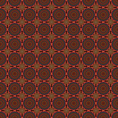 Kırmızı, gri ve kahverengi renklerle çiz. Vektör çizimi. Çiçeklerin canlı tekrarlanması - kusursuz desen oluşturmak için herhangi bir hatları doldurmak için kullanın.