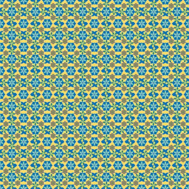 Kahverengi, mavi ve sarı renkte bir sürü raster çiçeği. Çiçeksiz, güzel bir geçmişi var. Elle çizilmiş pürüzsüz desen.