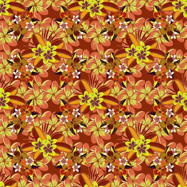 Ornamento Floral Vintage Padrão Sem Costura Clássico Abstrato — Vetor de Stock