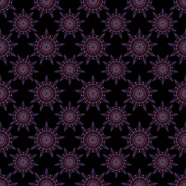 Vector Seamless Damask Pattern Classic Wallpaper Background Ornamental Border Violet — Stock Vector