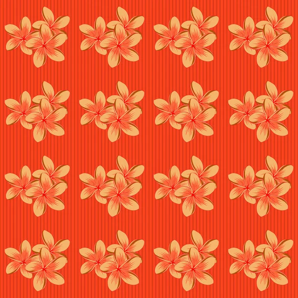 Vektornahtloses Muster Mit Kleinen Blüten Orange Beige Und Rot Abstrakte — Stockvektor