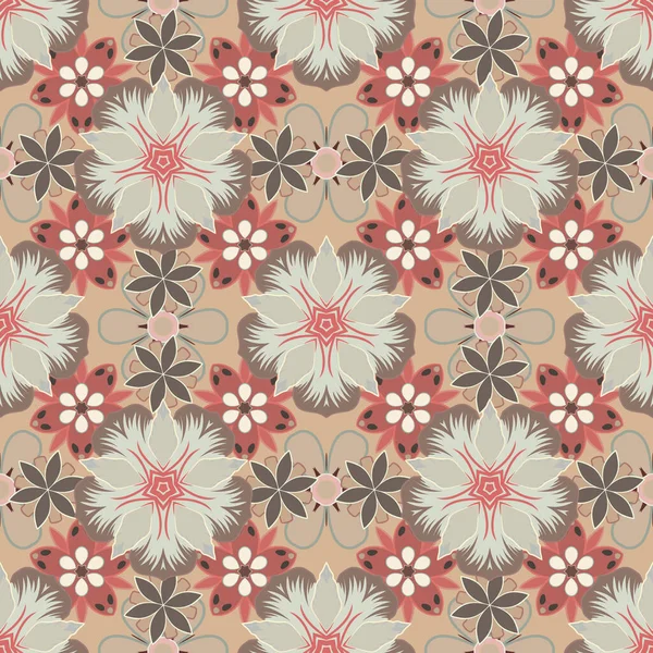 Ornamento Floral Vintage Padrão Sem Costura Clássico Abstrato — Vetor de Stock