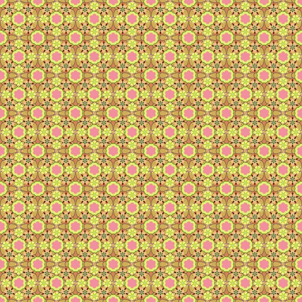 Vintage Bloemsieraad Abstract Klassiek Naadloos Patroon — Stockvector