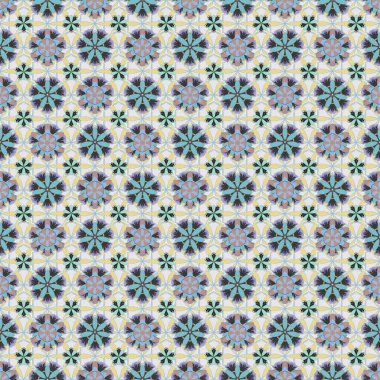 Çiçek kompozisyonu ve klasik tarzda renkli baskılar. Çiçeklerle süslenmiş kusursuz bir çiçek arkaplanı. Hendek biçiminde doğa elementleri ile vektör dijital illüstrasyon.