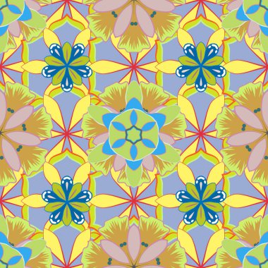 Eski bir çiçek süsü. Soyut klasik dikişsiz desen