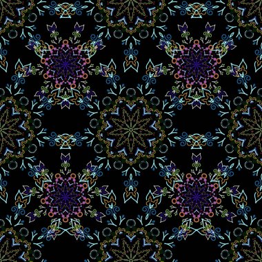 Raster illüstrasyonu. Kesik kağıt dantel dokusu, raster tül arkaplan, mavi ve gri renklerde girintisiz desen.