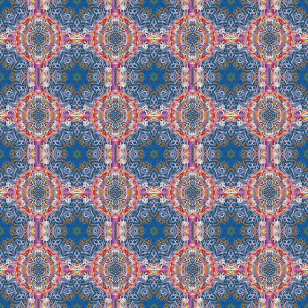 Синий Фон Разноцветными Элементами Вашего Творчества Роскошный Многоцветный Патерн Треугольными — стоковый вектор