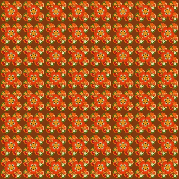 Abstrakte Eleganz Vektor Nahtlose Muster Mit Kosmos Blumen Gelben Orangen — Stockvektor