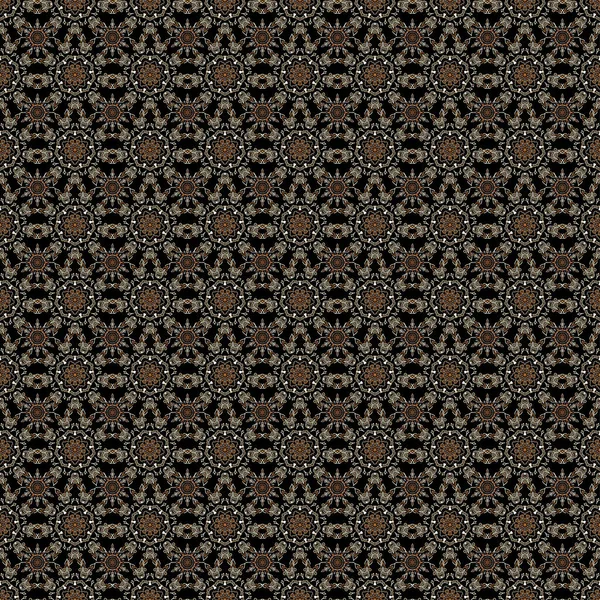 Patrón Fondo Floral Sin Costuras Damasco Colores Marrones Ilustración Vectorial — Archivo Imágenes Vectoriales