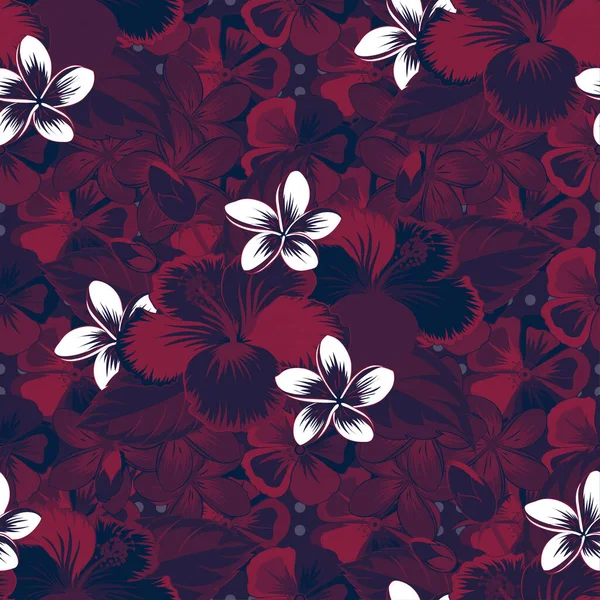 Grille Motif Floral Coloré Sans Couture Illustration Matricielle Texture Florale — Image vectorielle