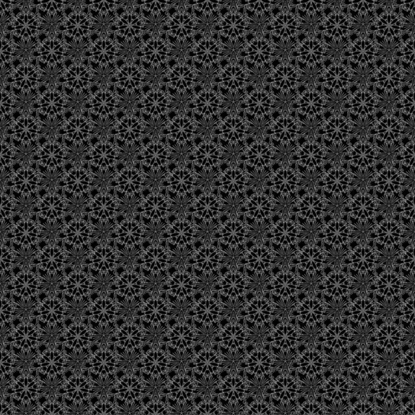 Вінтажний Силуетний Орнамент Векторні Ілюстрації Простий Безшовний Візерунок Біло Чорні — стоковий вектор