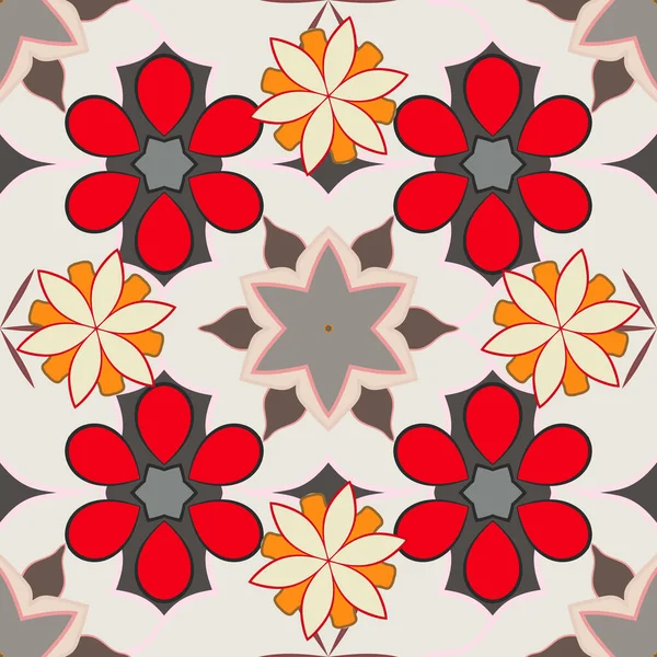 Adorno Floral Vintage Patrón Clásico Abstracto Sin Costura — Vector de stock