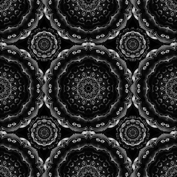 Fond Sans Couture Fond Écran Baroque Damassé Motif Floral Sans — Image vectorielle