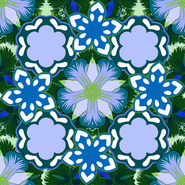 Abstraktes Blaues Und Grünes Geometrisches Modernes Design Textur Aus Kunterbunter — Stockvektor