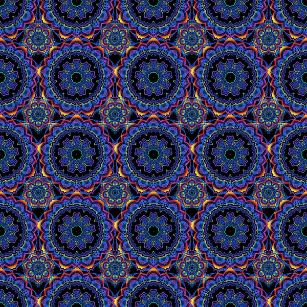 Изысканный Барочный Шаблон Разноцветными Каракулями Векторный Дамасский Бесшовный Шаблон Классический — стоковый вектор