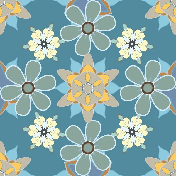 Fond Floral Délicat Motif Sans Couture Avec Petites Fleurs Dans — Image vectorielle