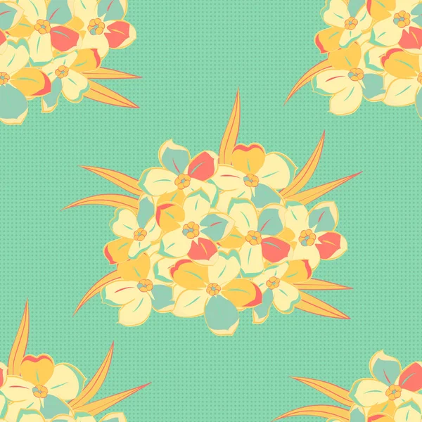 Fond Vectoriel Mignon Motif Floral Abstrait Sans Couture Dans Les — Image vectorielle