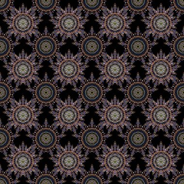 Zarif kumaş kumaş kumaş duvar kağıdı. Pembe ve turuncu renklerde klasik, dikişsiz desen. Kusursuz arkaplan.