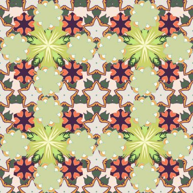 Eski bir çiçek süsü. Soyut klasik dikişsiz desen