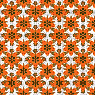 Eski bir çiçek süsü. Soyut klasik dikişsiz desen