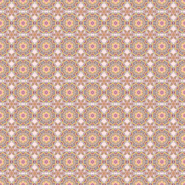 Raster illüstrasyonu. Tasarım, tekstil veya kumaş için mor ve sarı renklerde raster pürüzsüz desen.