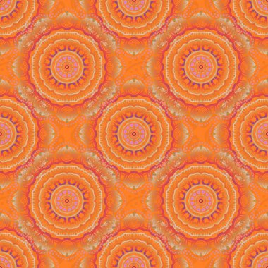 Canlı yineleme - kolay yapmak için pürüzsüz desen herhangi bir hatları doldurmak için kullanın. Bej, kırmızı ve turuncu renklerle çiz. Vektör illüstrasyonu.