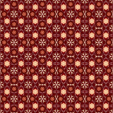 Kar taneleri olan sevimli vektörsüz desen. Turuncu, pembe ve kırmızı kar taneleri deseni.