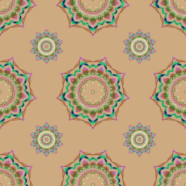 Çiçeksiz desen. Duvar kağıdı barok, menekşe ve pembe renklerde kusursuz vektör arkaplan.