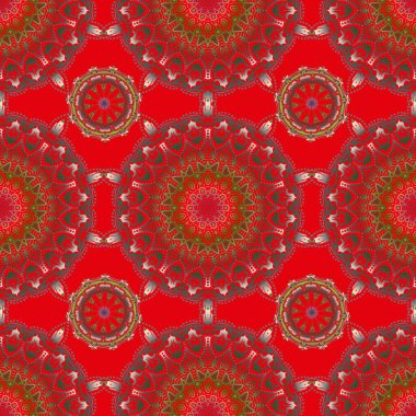 Çiçeksiz desen. Duvar kağıdı barok, gri, mavi ve yeşil renklerde kusursuz vektör arkaplan.