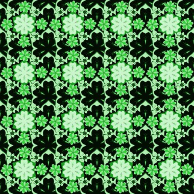 Yeşil renkli çiçeklerle suluboya kusursuz desen. Dekorasyon ve tasarım için güzel bir desen. Çiçekli zarif desen, suluboya etkisi. Vintge biçiminde moda yazdırma.